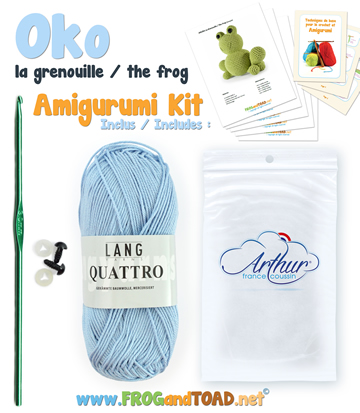 Amigurumi Crochet Kit - OKO la grenouille the frog - FROGandTOAD Créations ©